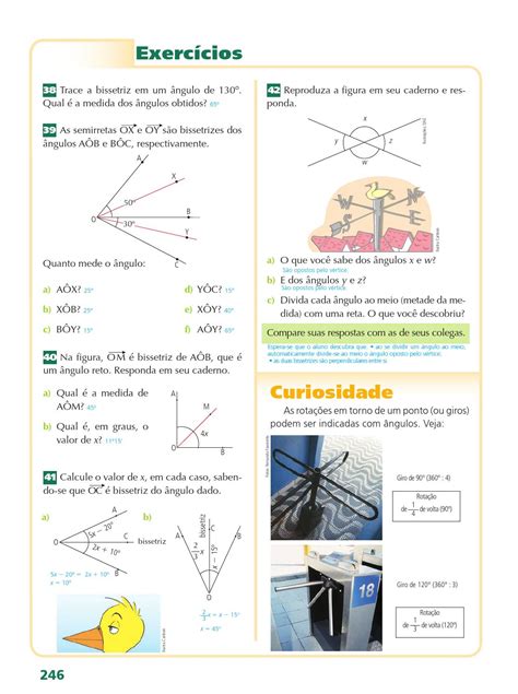 operações ângulos exercícios 7 ano